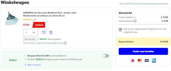 Winkelwagen bij bol Winkelwagen bij bol